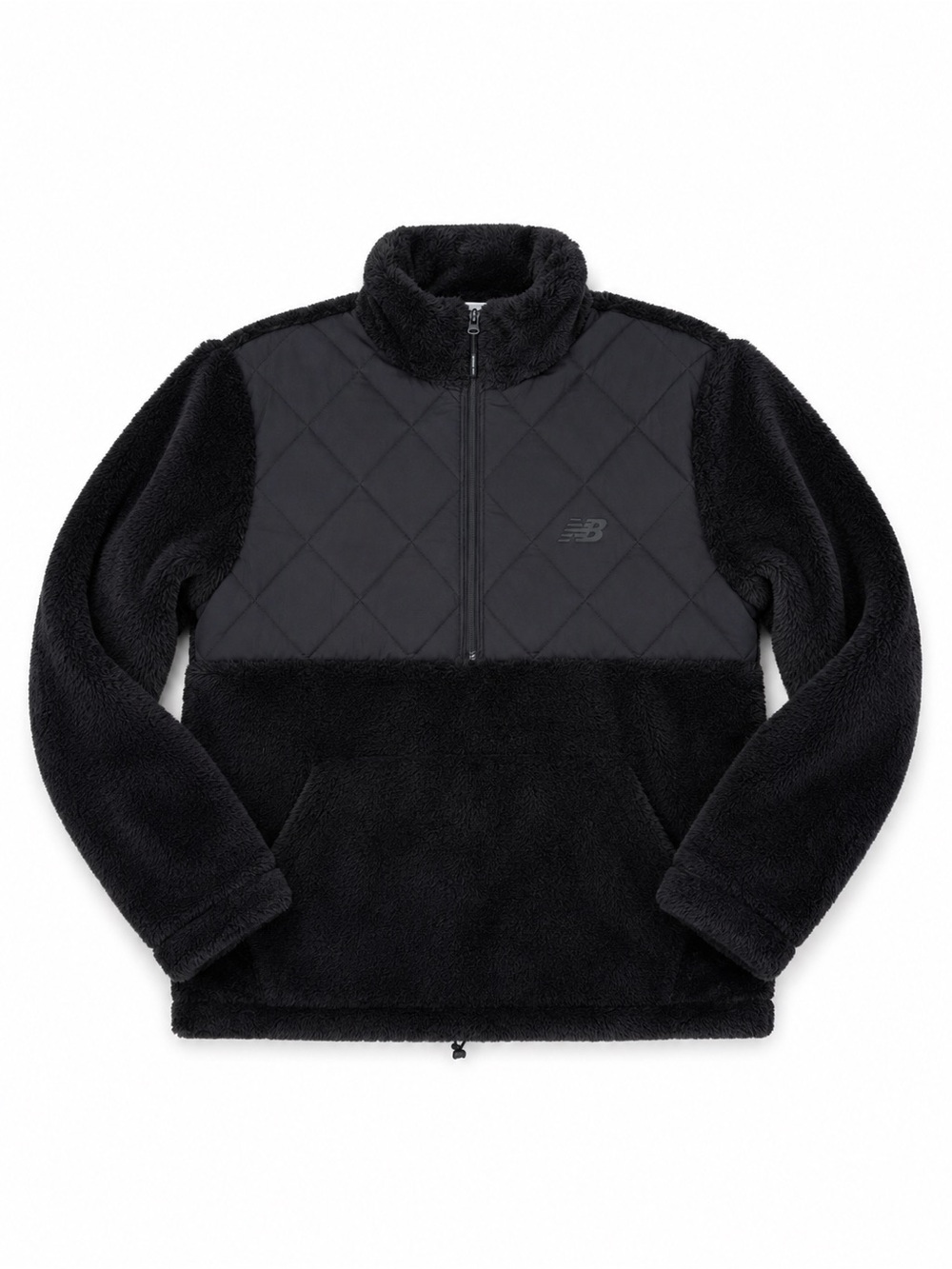 New Balance Black furry Half-Zip Pullover
